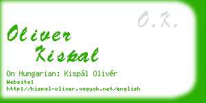 oliver kispal business card