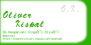 oliver kispal business card